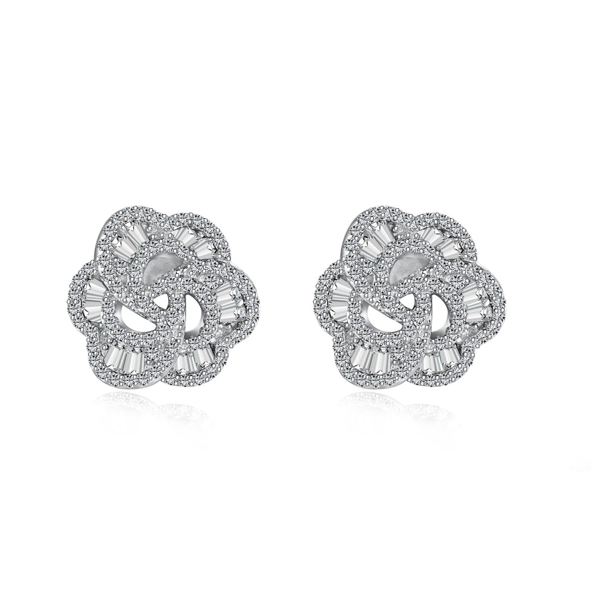 [Regalia Jewelry]Exquisite Flower Shape Daily Earrings
