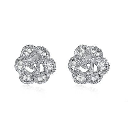 [Regalia Jewelry]Exquisite Flower Shape Daily Earrings