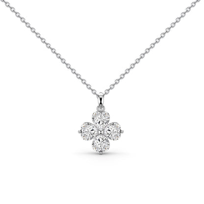 [Regalia Jewelry]Heart-Shaped Four-Leaf Clover Bead Necklace