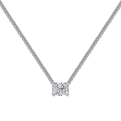 [Regalia Jewelry]4.0 Carat Elegant Radiant Cut Necklace