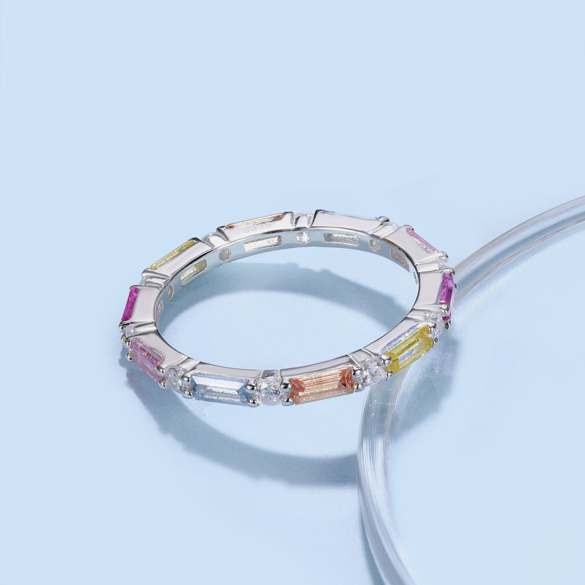 [Regalia Jewelry]Lively In Shades Elegant Radiant Cut Daily Ring