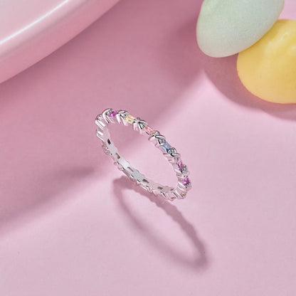 [Regalia Jewelry]Charming Colorful Round Cut Daily Ring