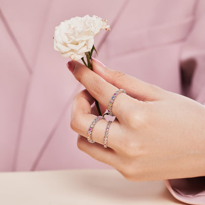 [Regalia Jewelry]Exquisite Colorful Round Cut Party Ring