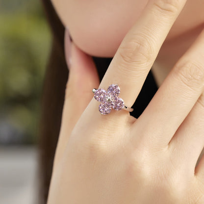 [Regalia Jewelry]Four-Leaf Clover Eight-Pointed Star Ring