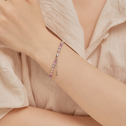 [Regalia Jewelry]Delicate Colorful Emerald Cut Party Bracelet