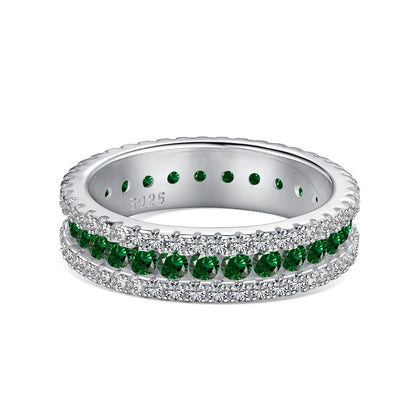 [Regalia Jewelry]Delicate Colorful Round Cut Daily Ring