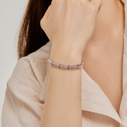 [Regalia Jewelry]Dainty Radiant Emerald Cut Daily Bracelet