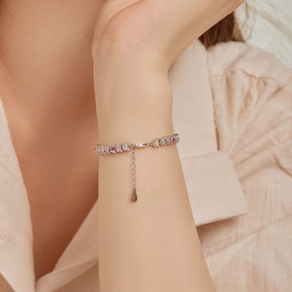 [Regalia Jewelry]Delicate Colorful Multi Cut Daily Bracelet