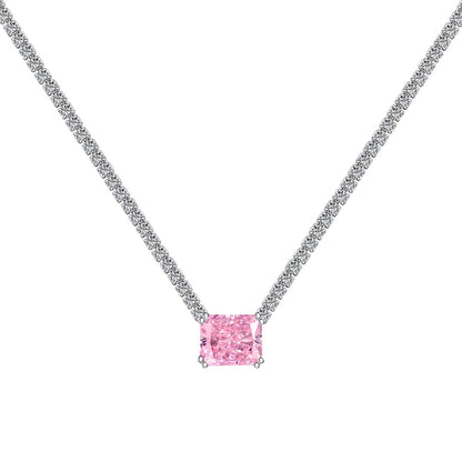 [Regalia Jewelry]4.0 Carat Elegant Radiant Cut Necklace