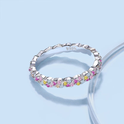 [Regalia Jewelry]Dainty Ebullient Round Cut Daily Ring