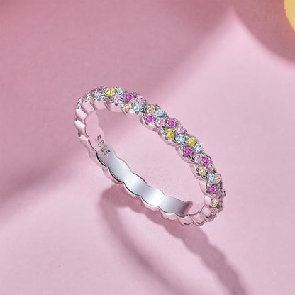 [Regalia Jewelry]Dainty Ebullient Round Cut Daily Ring