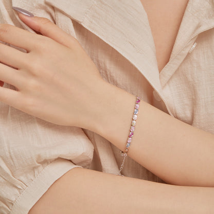 [Regalia Jewelry]Ornate Colorful Flower Shape Party Bracelet