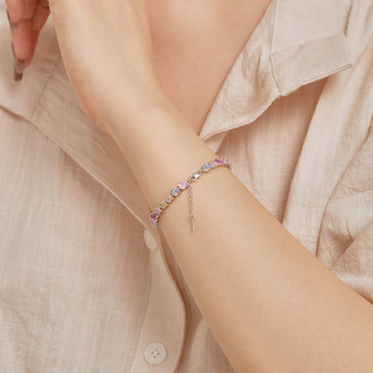 [Regalia Jewelry]Ornate Colorful Flower Shape Party Bracelet
