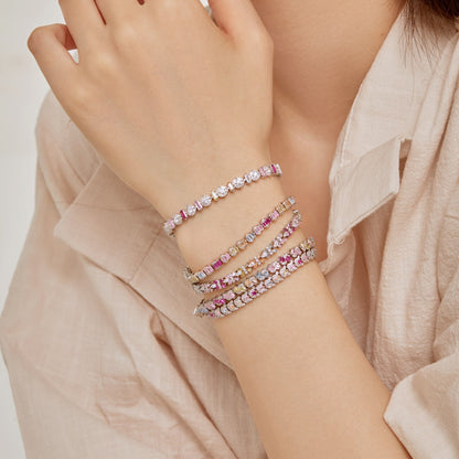 [Regalia Jewelry]Ornate Colorful Flower Shape Party Bracelet