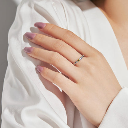 [Regalia Jewelry]Sparkling Vibrant Round Shape Daily Ring