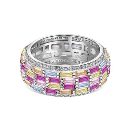 [Regalia Jewelry]Radiant Colorful Radiant Cut Daily Ring