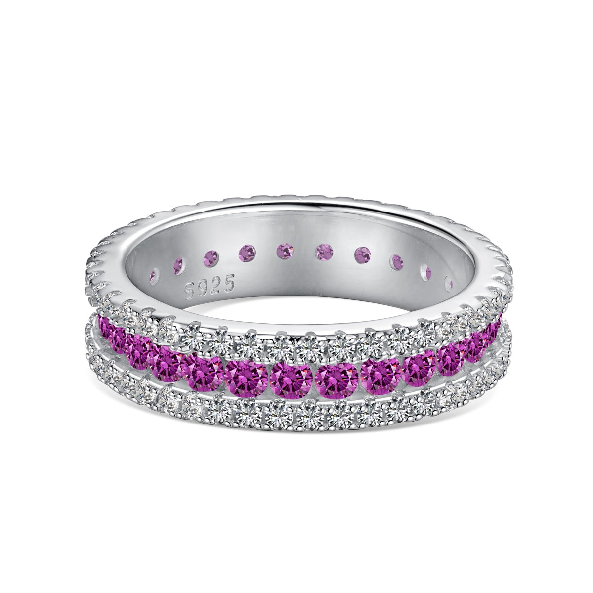[Regalia Jewelry]Delicate Colorful Round Cut Daily Ring