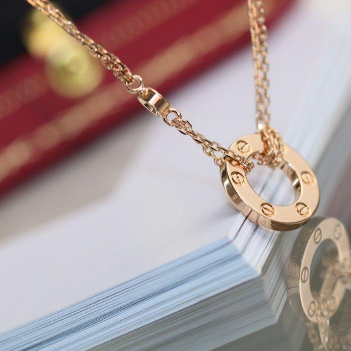 [Regalia Jewelry]LOVE NECKLACE ADJUSTABLE ROSE GOLD 2 DIAMOND