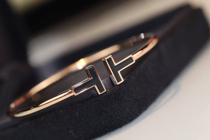 [Regalia Jewels]T BRACELET 1.8MM ONYX PINK GOLD