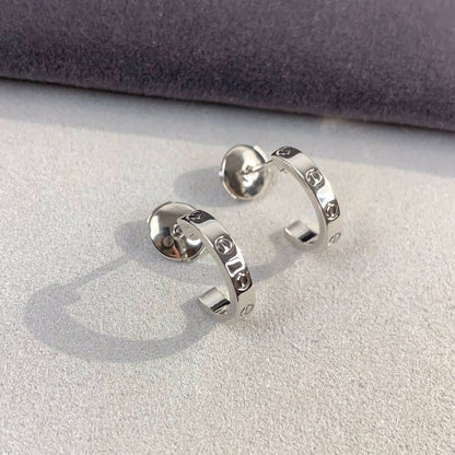 [Regalia Jewelry]LOVE EARRINGS 2.65MM SILVER