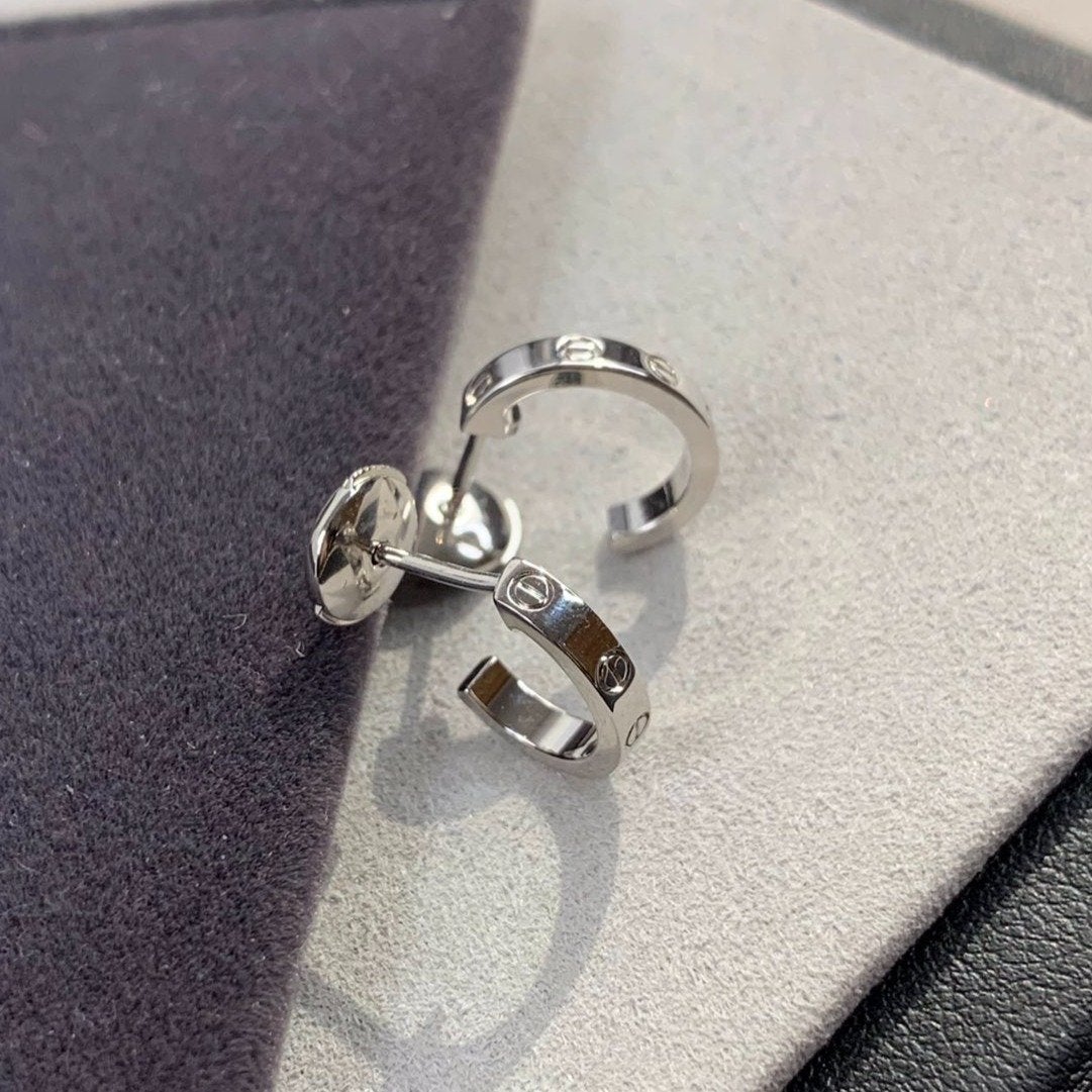 [Regalia Jewelry]LOVE EARRINGS 2.65MM SILVER