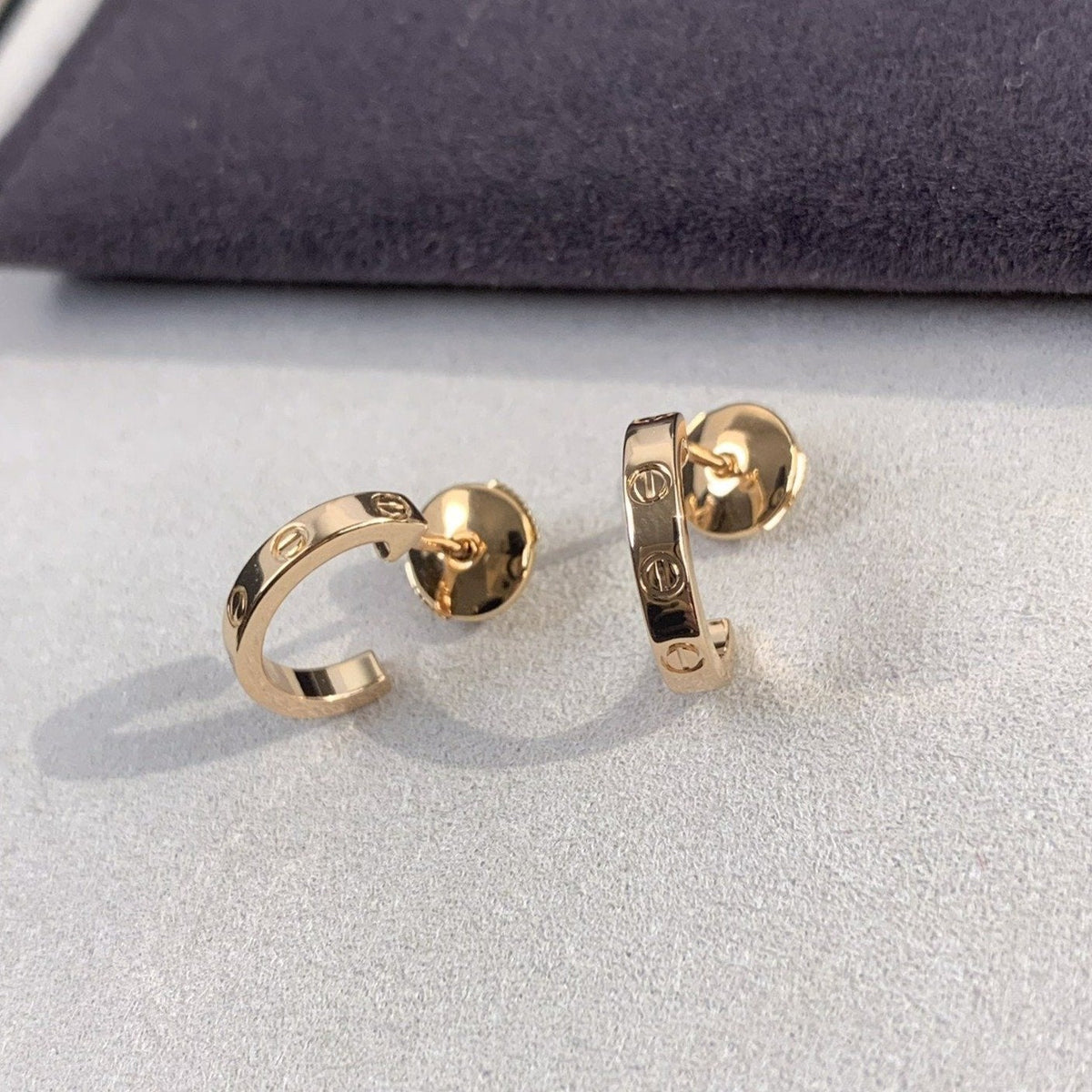 [Regalia Jewelry]LOVE EARRINGS 2.65MM PINK GOLD