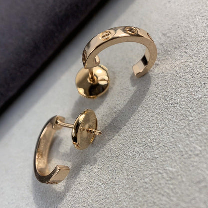 [Regalia Jewelry]LOVE EARRINGS 2.65MM PINK GOLD