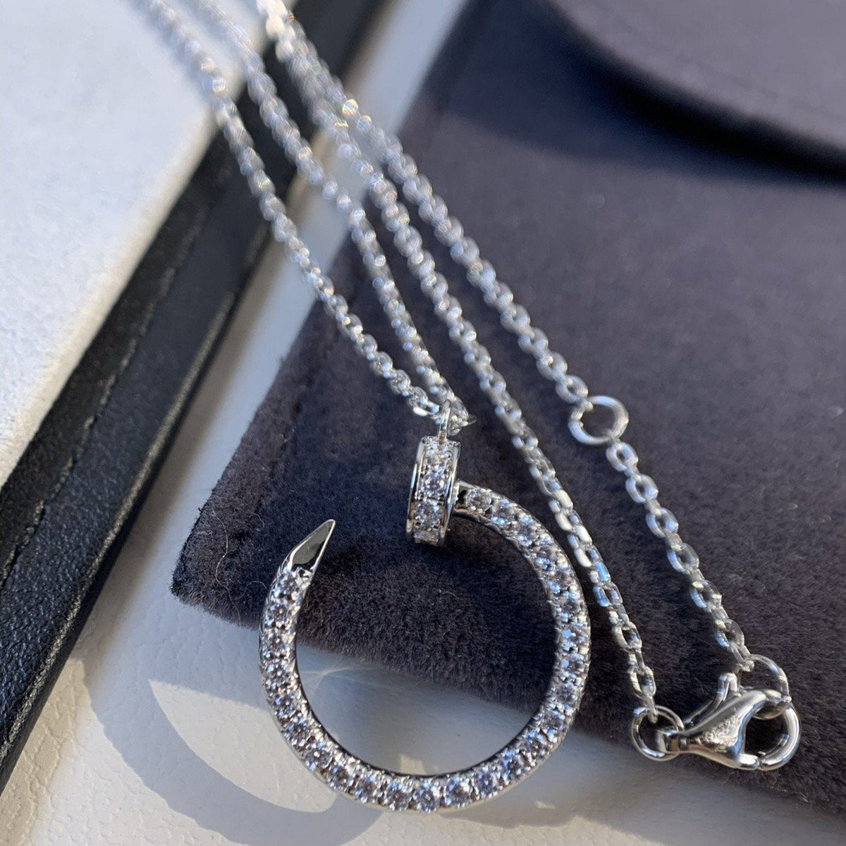 [Regalia Jewelry]JUSTE NECKLACE SILVER DIAMONDS