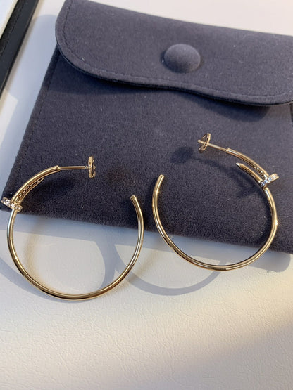 [Regalia Jewelry]JUSTE EARRINGS GOLD DIAMONDS 1.8MM