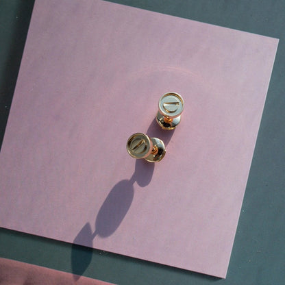 [Regalia Jewelry]LOVE EARRINGS PINK GOLD 10MM
