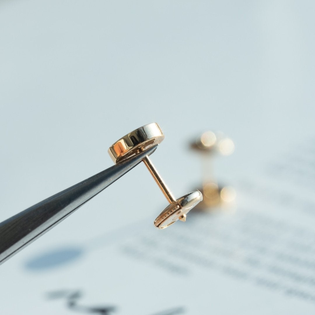 [Regalia Jewelry]LOVE EARRINGS PINK GOLD 10MM