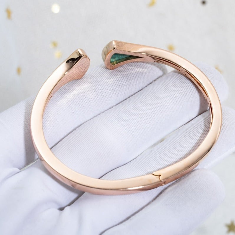 [Regalia Jewelry]DREAM BRACELET OPEN MALACHITE PINK GOLD
