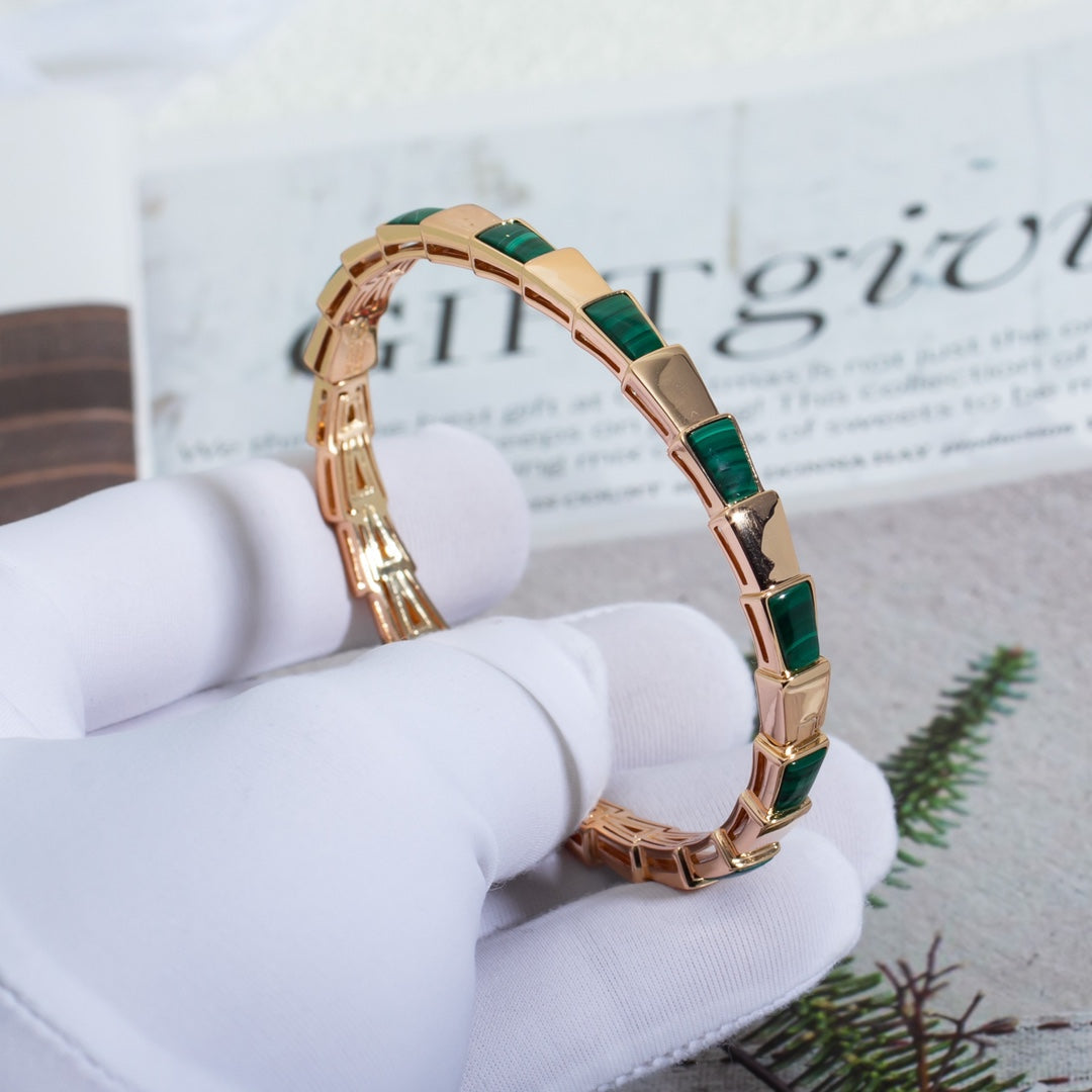 [Regalia Jewelry]SERPENTI BRACELET PINK GOLD MALACHITE
