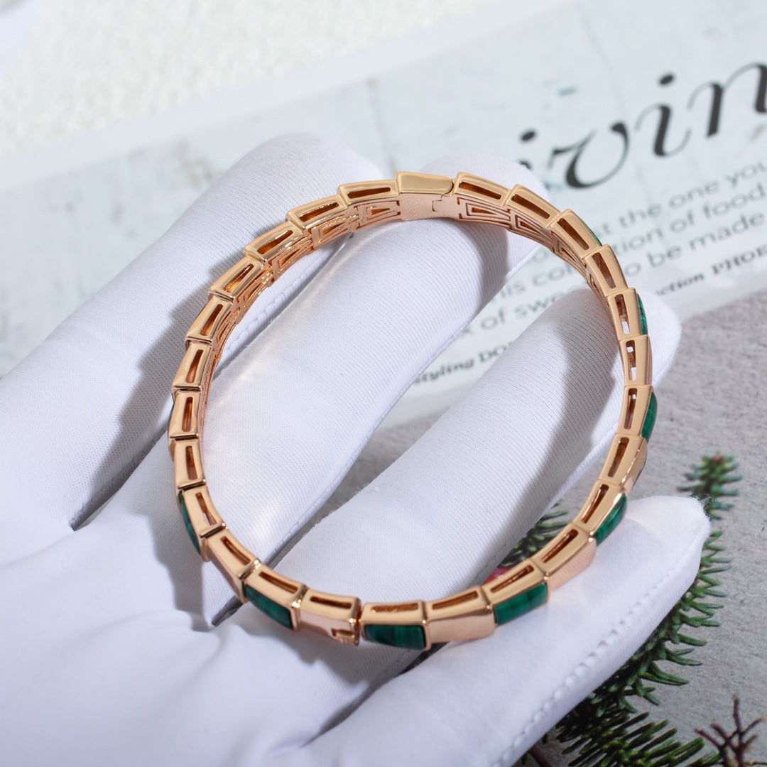[Regalia Jewelry]SERPENTI BRACELET PINK GOLD MALACHITE