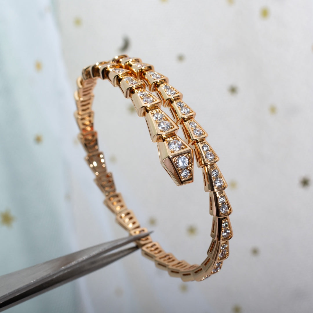 [Regalia Jewelry]SERPENTI BRACELET 6.8MM PINK GOLD DIAMOND