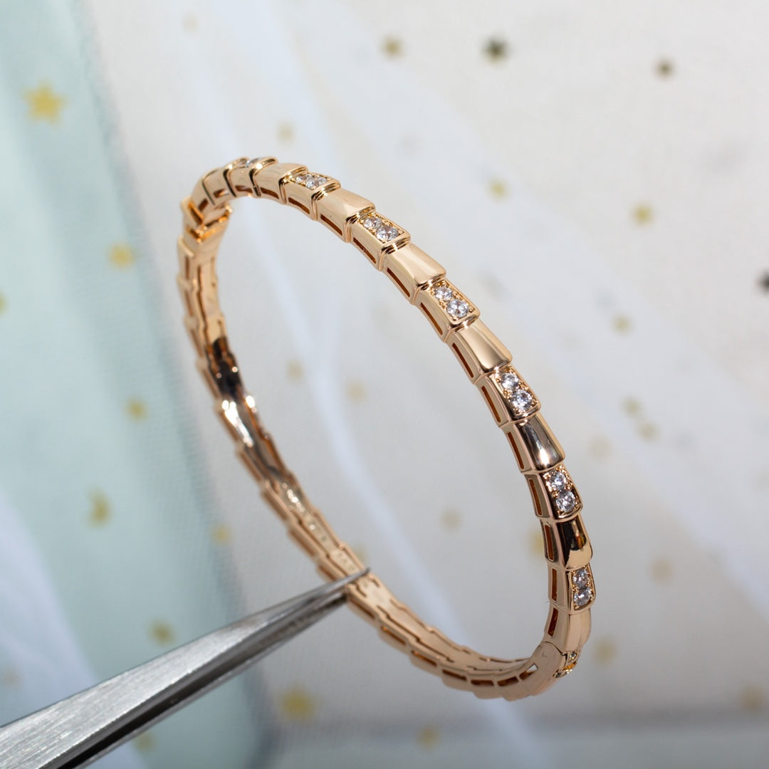 [Regalia Jewelry]SERPENTI SMALL BRACELET PINK GOLD DIAMOND
