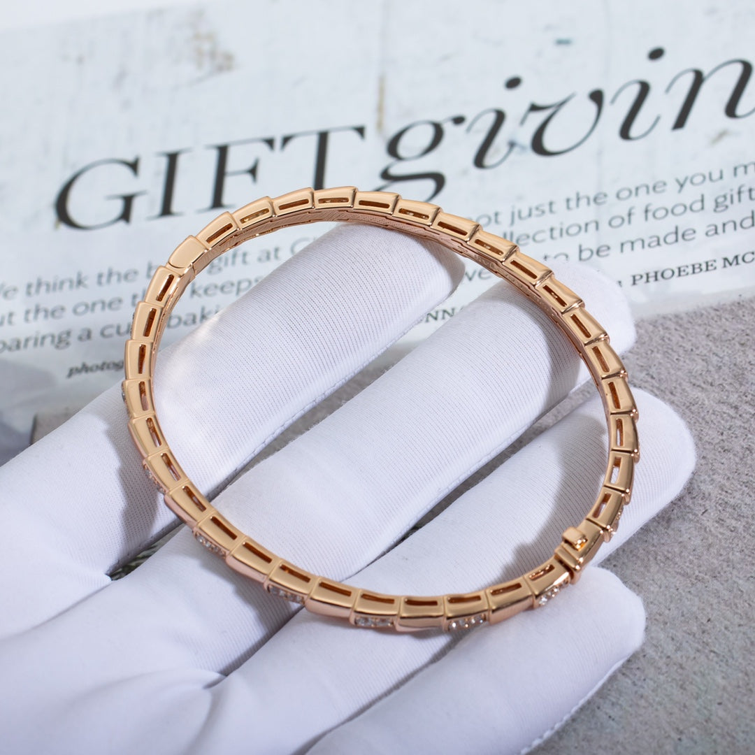 [Regalia Jewelry]SERPENTI SMALL BRACELET PINK GOLD DIAMOND
