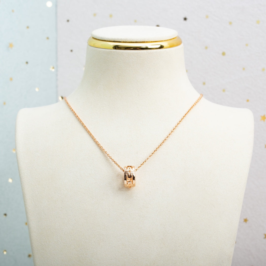 [Regalia Jewelry]PARENTESI NECKLACE PINK GOLD