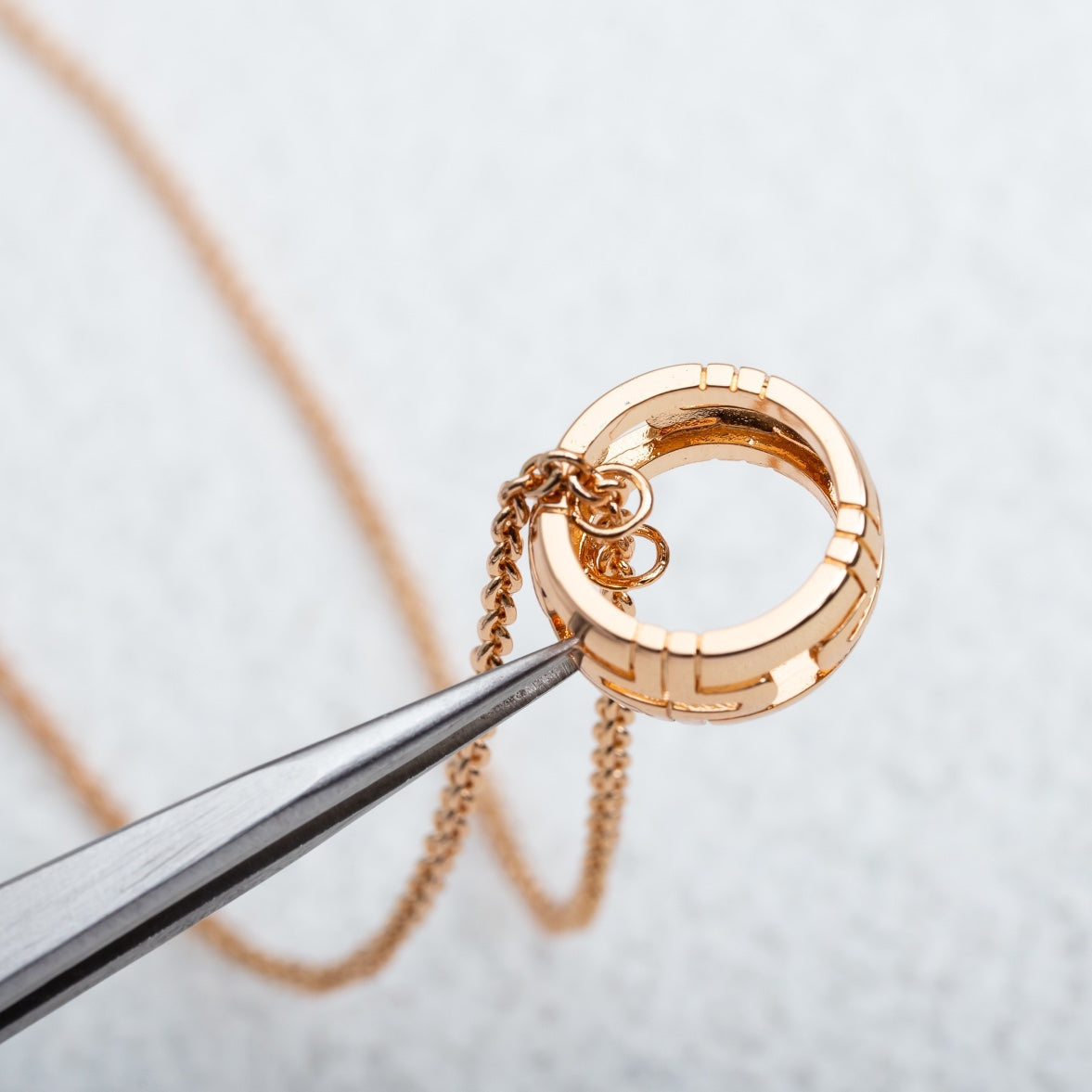 [Regalia Jewelry]PARENTESI NECKLACE PINK GOLD