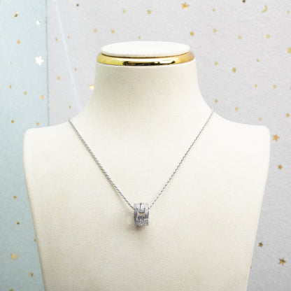 [Regalia Jewelry]PARENTESI NECKLACE SILVER DIAMOND