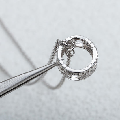 [Regalia Jewelry]PARENTESI NECKLACE SILVER DIAMOND