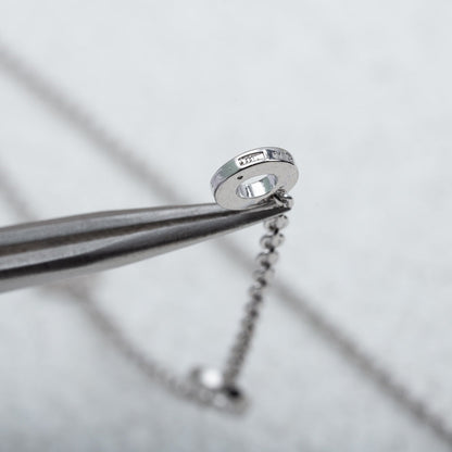 [Regalia Jewelry]PARENTESI NECKLACE SILVER DIAMOND