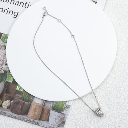 [Regalia Jewelry]PARENTESI NECKLACE SILVER DIAMOND
