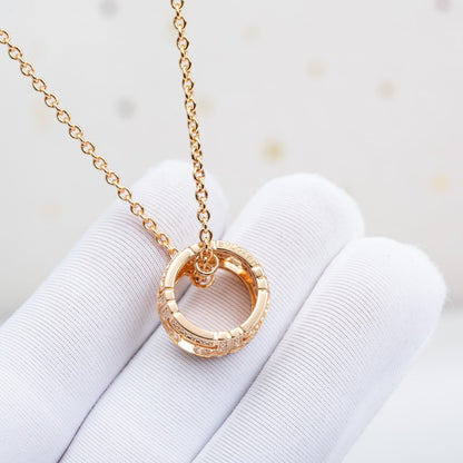 [Regalia Jewelry]PARENTESI NECKLACE PINK GOLD DIAMOND