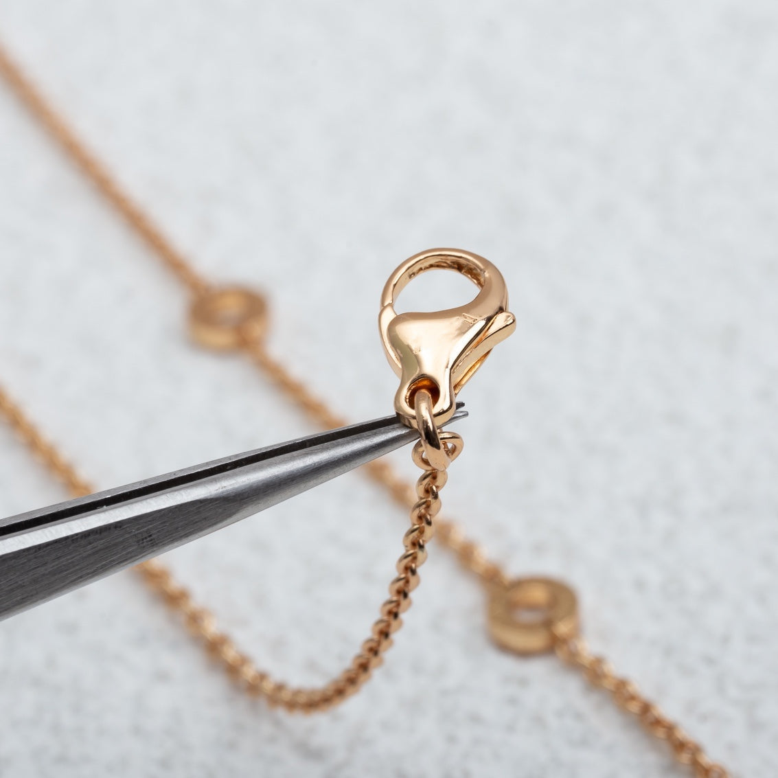 [Regalia Jewelry]PARENTESI NECKLACE PINK GOLD DIAMOND