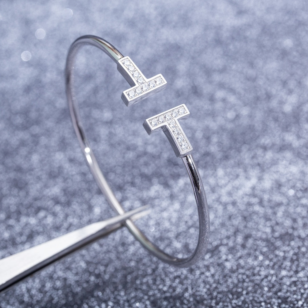 [Regalia Jewels]T BRACELET 1.8MM DIAMOND SILVER
