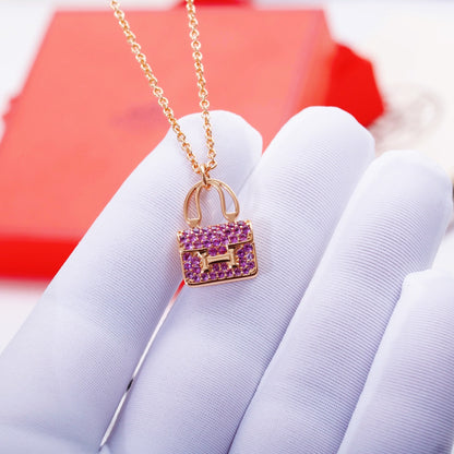 [Regalia Jewelry]CONSTANCE PEDANT PURPLE DIAMOND NECKLACE