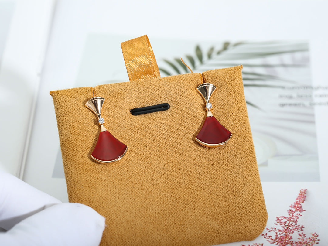 [Regalia Jewelry]DREAM Carnelian PINK GOLD EARRINGS