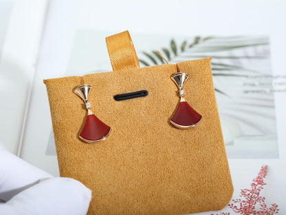[Regalia Jewelry]DREAM Carnelian PINK GOLD EARRINGS