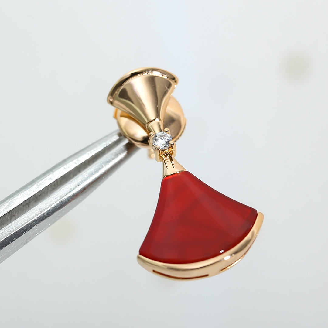 [Regalia Jewelry]DREAM Carnelian PINK GOLD EARRINGS